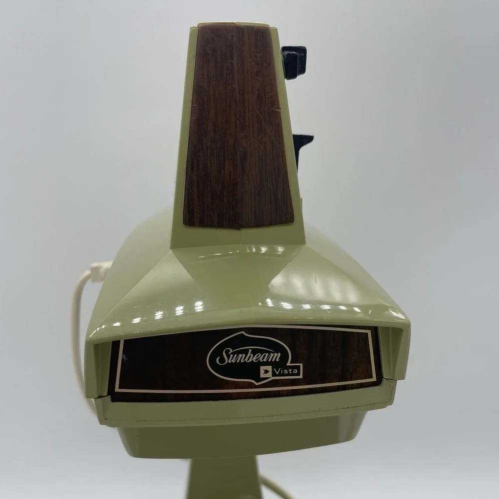 VTG Sunbeam Vista Mixmaster Mixer Stand/Hand VEM-M Green 2 Glasbake Bowls Manual